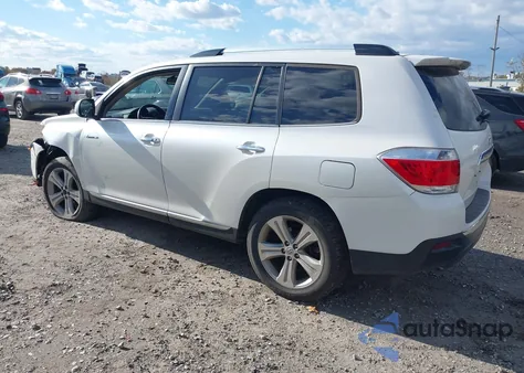 2013 Toyota Highlander Limited V6 z USA, uszkodzony, nr VIN 5TDDK3EH4DS251957